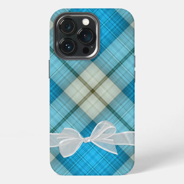 Schleife auf Karo iPhone Hülle (Hinten)
