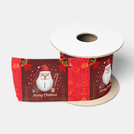 Schleife für rotes frohes Weihnachten Satinband