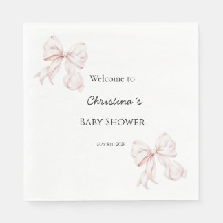 Schleifen-Baby-Party-Servietten Serviette