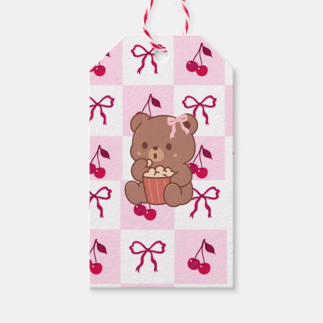Schleifen & Bären Geschenkanhänger (Vorderseite)