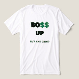SCHLEIFEN, BOSS UP MÄNNER WEISS TRI-BLEND  SHIRT