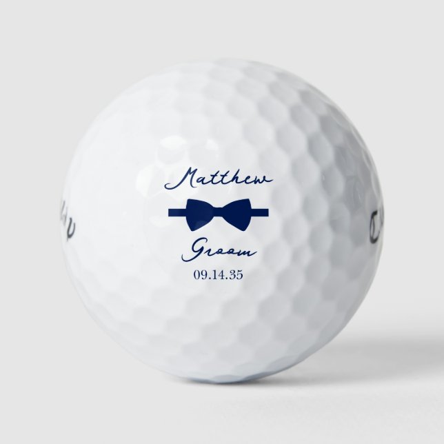 Schleifen Bräutigam Golfball (Vorderseite)