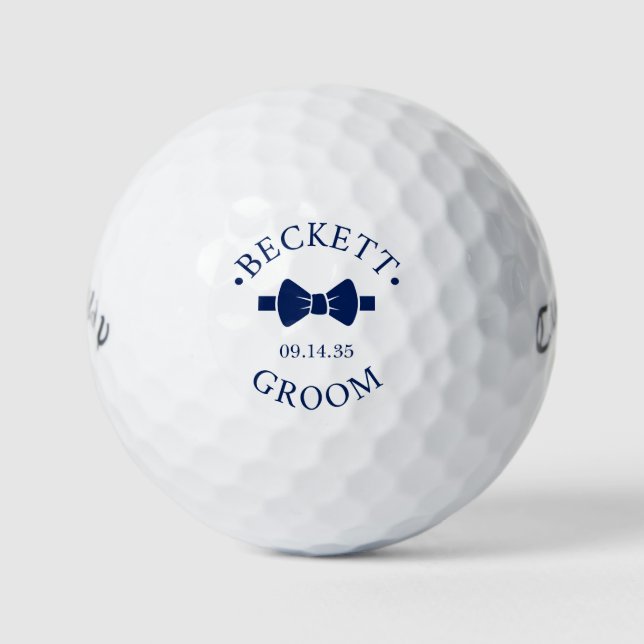 Schleifen Bräutigam Golfball (Vorderseite)