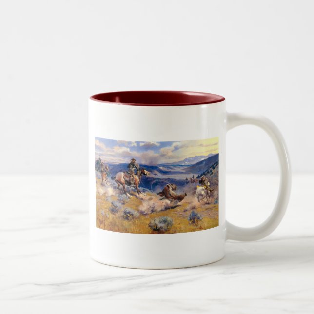 Schleifen Charless M. Russell und schnelles Horses Zweifarbige Tasse (Rechts)