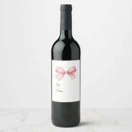 Schleifen-Geschenkanhänger Weinetikett