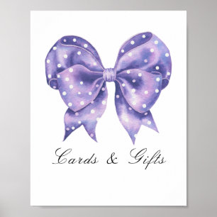 Schleifen-Polka-Dot-Baby-Party - Karten Geschenke Poster