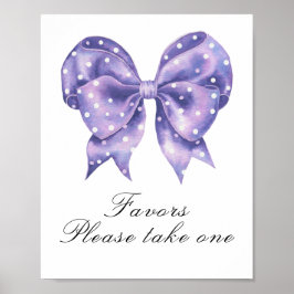 Schleifen-Polka-Dot-Baby-Shower - Gunstposter Poster