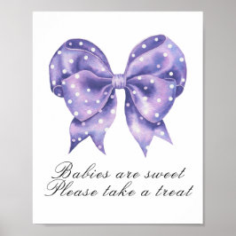 Schleifen-Polka-Dot-Babyparty - Babys süß Poster