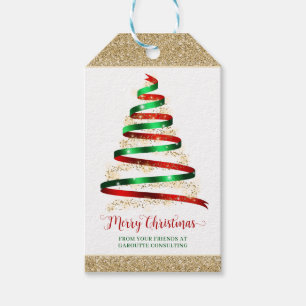 Schleifen-Weihnachtsbaum Firmen-Weihnachten Geschenkanhänger