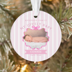 Schleifenband Neugeborenes Baby Mädchen Ornament