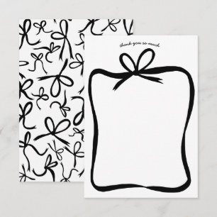 Schleifenrahmen Elegante Brautparty INDIVIDUELL Dankeskarte