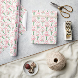 Schleifenverpackungspapier, rosa florale Geschenkv Geschenkpapier