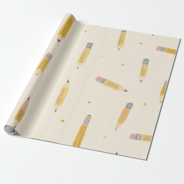 Schleifpapier (Bleistifmuster mit Bleistiften) Geschenkpapier (Ungerollt)