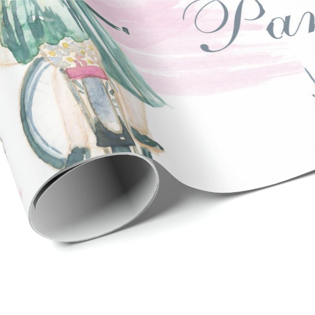 Schleifpapier für den Eiffelturm Geschenkpapier (Rolleneckpunkt)