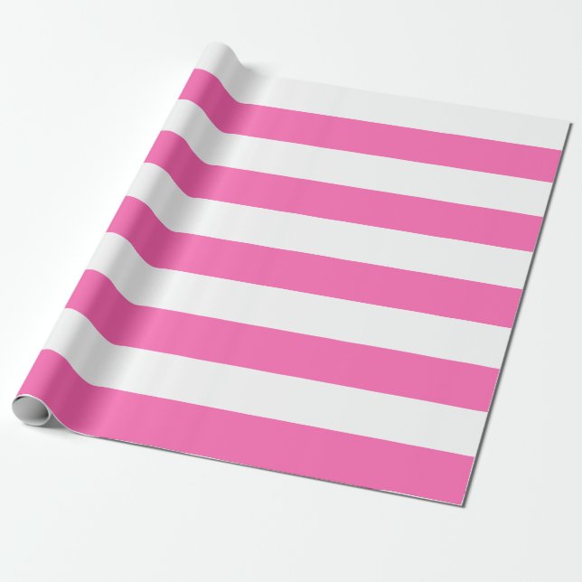 Schleifpapier für große, rosa und weiße Streifen Geschenkpapier (Ungerollt)