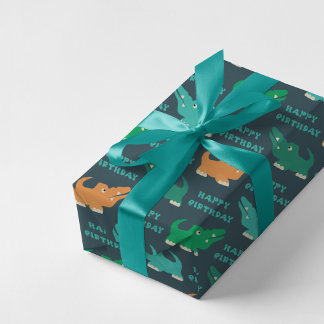 Schleifpapier für mehrfarbige Krokodile Geschenkpapier