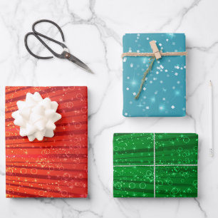 Schleifpapier für strahlende Glitzer - Set von 3 B Geschenkpapier Set