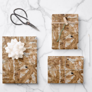 Schleifpapier Geschenkpapier Set