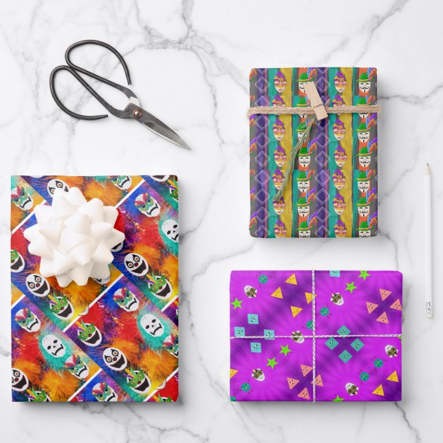 Schleifpapier Geschenkpapier Set (Vorderseite)