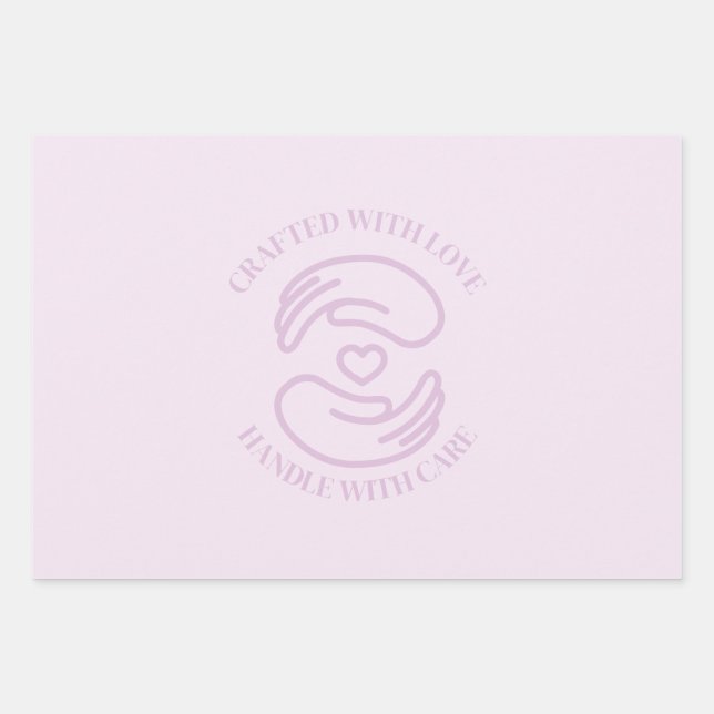 Schleifpapier mit Liebe Geschenkpapier Set (Vorderseite)