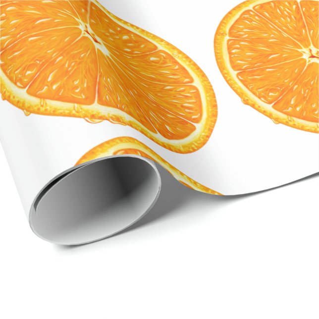 Schleifpapier - Orangefarbene Scheibe Geschenkpapier (Rolleneckpunkt)