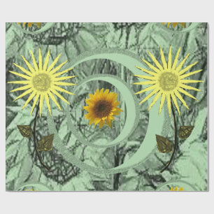Schleifpapier Sonnenblume Geschenkpapier