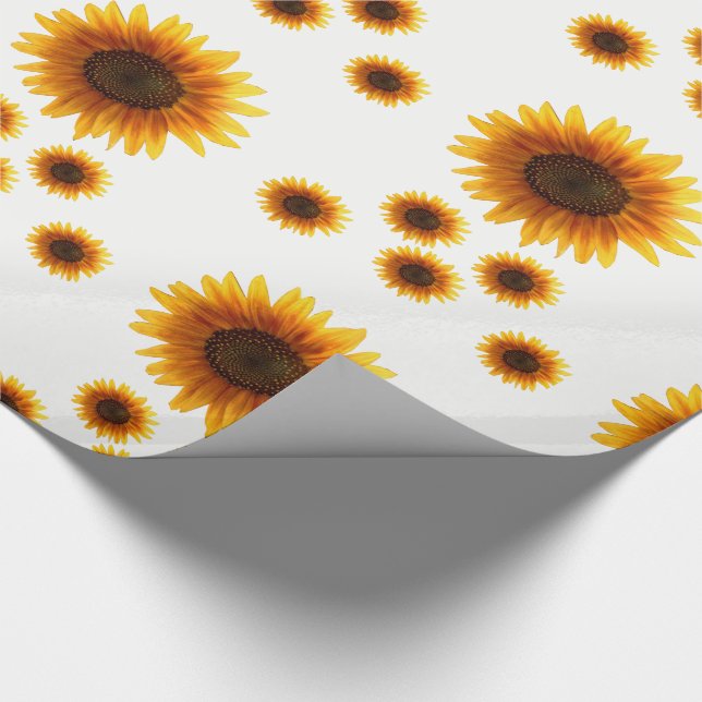 Schleifpapier Sonnenblume Geschenkpapier (Ecke)