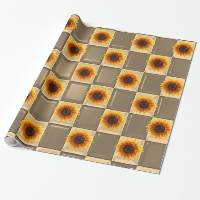 Schleifpapier Sonnenblume Geschenkpapier (Ungerollt)