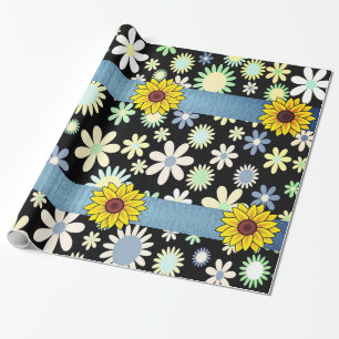 Schleifpapier Sonnenblume Geschenkpapier
