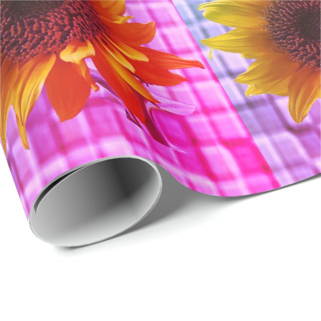 Schleifpapier Sonnenblume Geschenkpapier (Rolleneckpunkt)