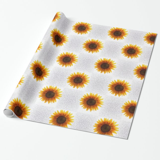 Schleifpapier Sonnenblume Geschenkpapier (Ungerollt)