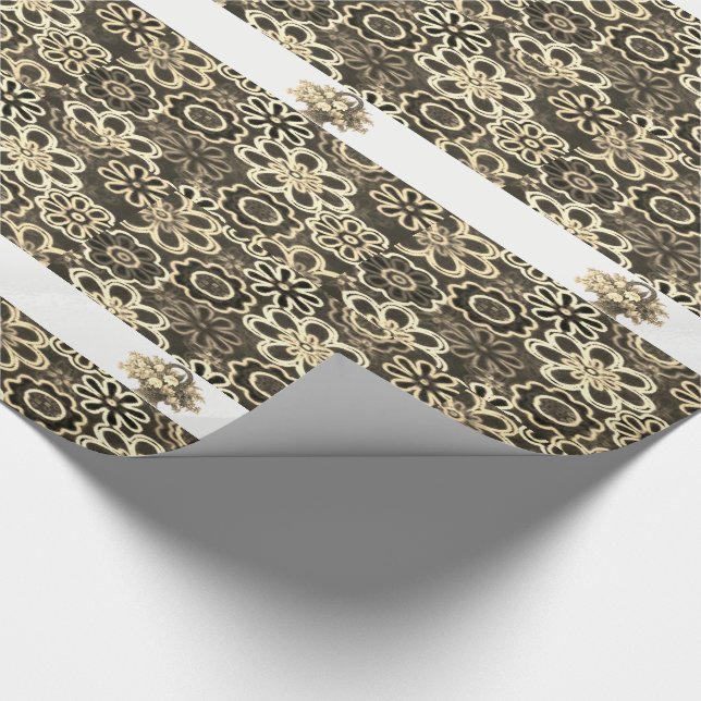 Schleifpapier Sonnenblume Geschenkpapier (Ecke)