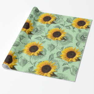 Schleifpapier Sonnenblume Geschenkpapier