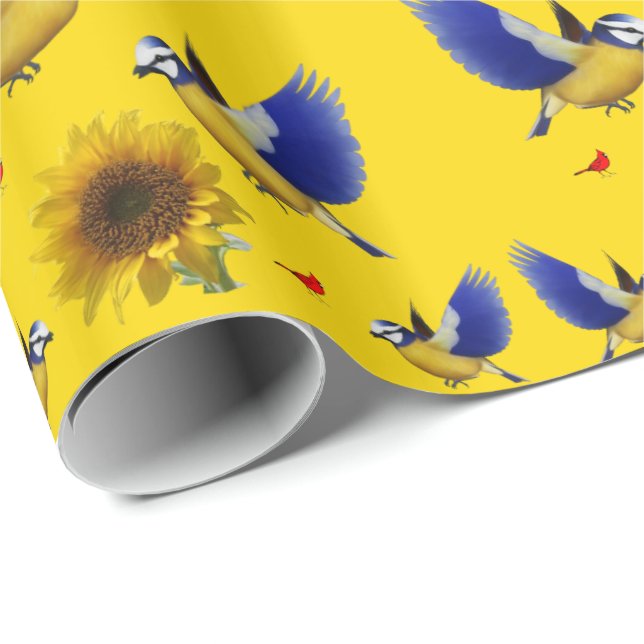 Schleifpapier Sonnenblume Geschenkpapier (Rolleneckpunkt)