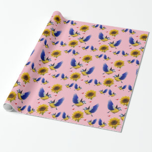 Schleifpapier Sonnenblume Geschenkpapier