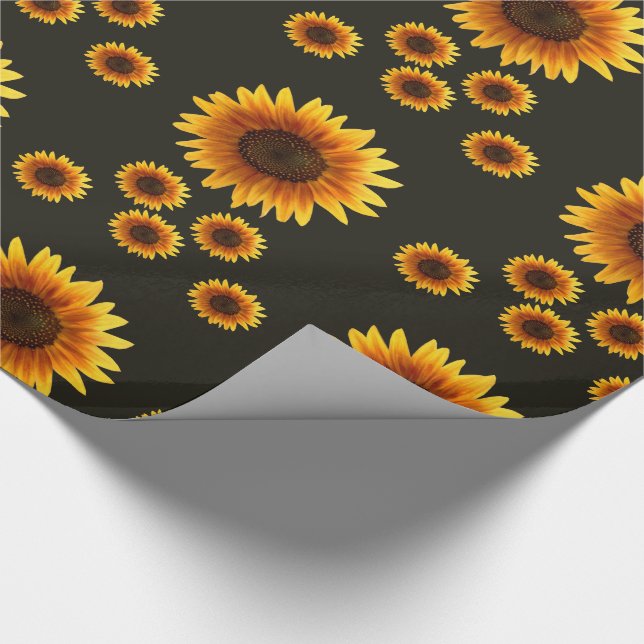 Schleifpapier Sonnenblume Geschenkpapier (Ecke)