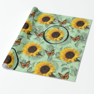 Schleifpapier Sonnenblume Geschenkpapier