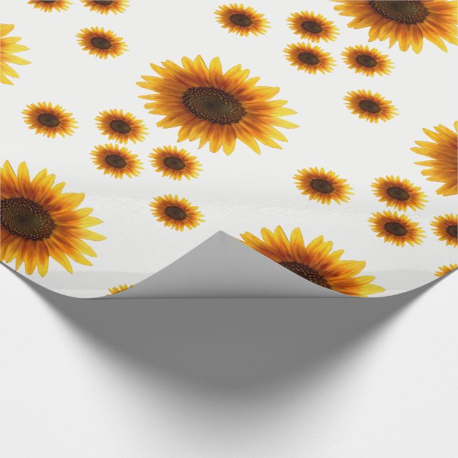 Schleifpapier Sonnenblume Geschenkpapier (Ecke)