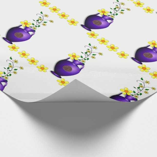 Schleifpapier Sonnenblume Geschenkpapier (Ecke)