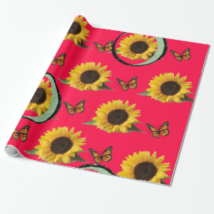 Schleifpapier Sonnenblume Geschenkpapier