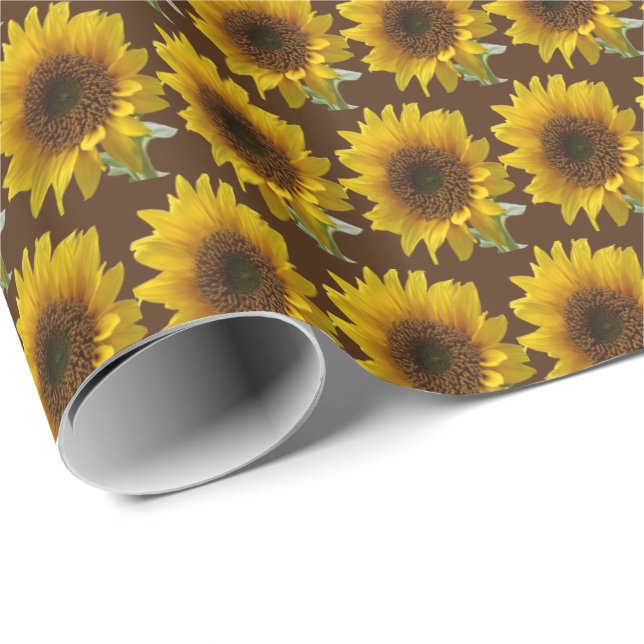 Schleifpapier Sonnenblume Geschenkpapier (Rolleneckpunkt)