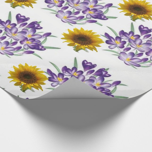 Schleifpapier Sonnenblume Geschenkpapier (Ecke)