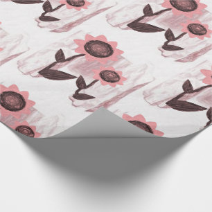 Schleifpapier Sonnenblume Geschenkpapier