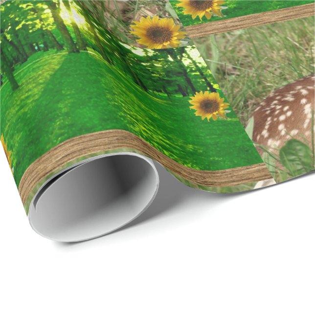 Schleifpapier Sonnenblume Geschenkpapier (Rolleneckpunkt)