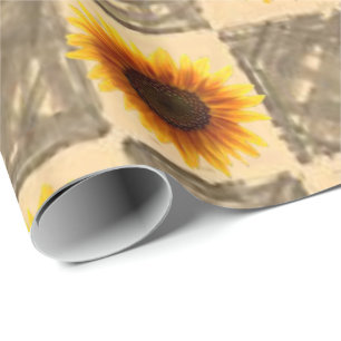 Schleifpapier Sonnenblume Geschenkpapier