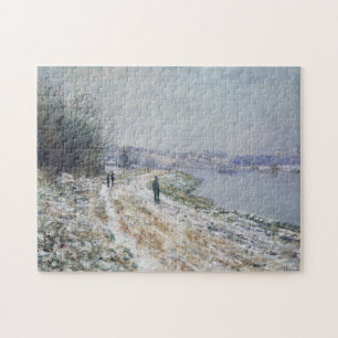 Schlemmerweg beim Argenteuil Winter Monet Kunstvol Puzzle