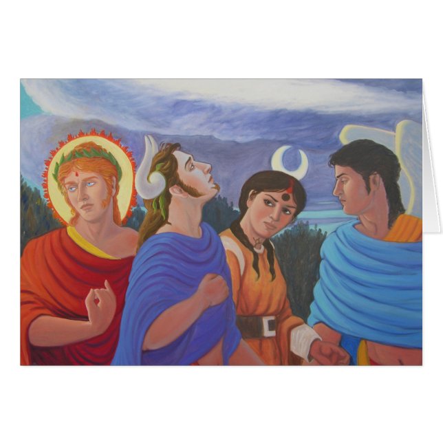 Schlendernde Gottheiten (Vorderseite (Horizontal))