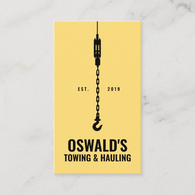 Schlepp- und Abschleppdienst Visitenkarte (Vorderseite)