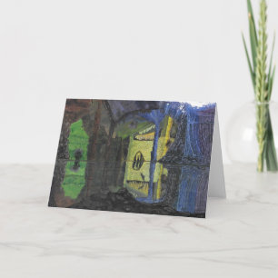 Schleppangel-Höhlen-Raum-Gruß-Karte Karte