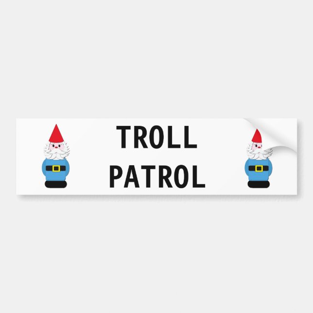 Schleppangel-Patrouillen-SkandinavierGnome Autoaufkleber (Vorne)